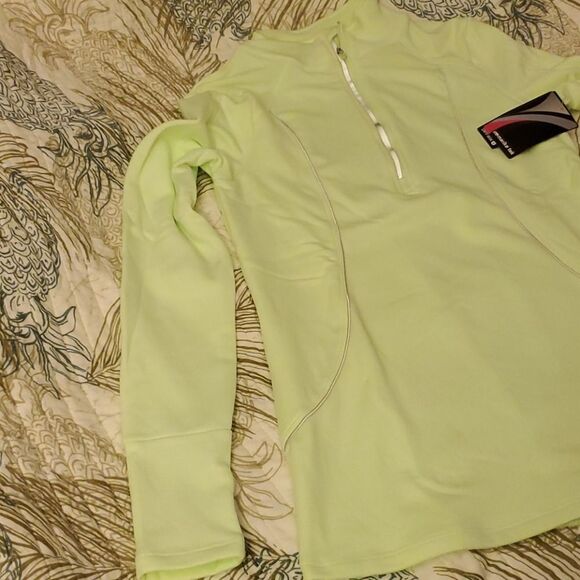 Marika Tek Long Sleeve Running Top Safety Green - Picture 3 of 11